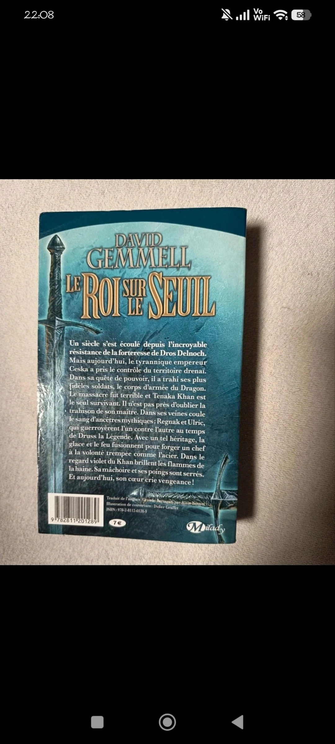 Book The King on the Threshold – David Gemmell (Fantasy) – photo 5
